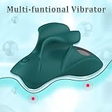 JFRong Klitoris Vibrator G-Punkt Vagina Nippel Stimulator Silikon doppelt Fingervibrator mit 8 Vibrationsmodi für Sie Wasserdichter Leise Massage Masturbatoren Sexspielzeug für Frauen Paare(Rosa)