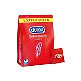 Durex Gefühlsecht Classic Kondome - Hauchzart für intensives Empfinden - Großpackung, 1 x 40 St