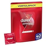 Durex Gefühlsecht Kondome, hauchzartes Kondom für intensives Empfinden, 40 Stück, aus Gummi